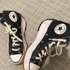 Converse Black and White Platform Sneakers
